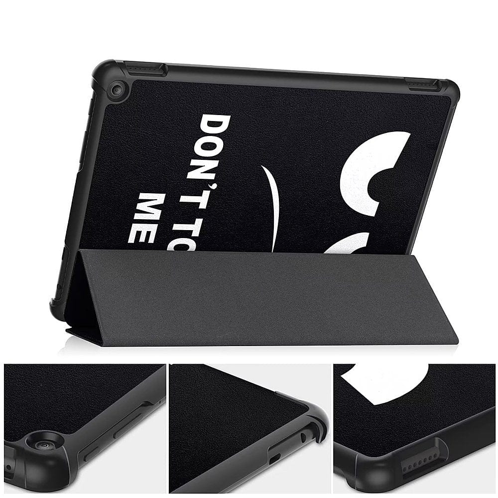 "Don't Touch Me" PU Leather Tri-Fold Folio Case - Amazon Fire HD 10