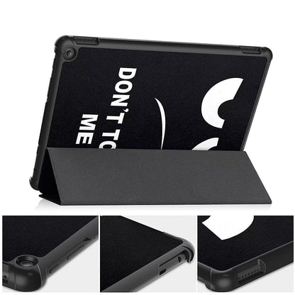 "Don't Touch Me" PU Leather Tri-Fold Folio Case - Amazon Fire HD 10