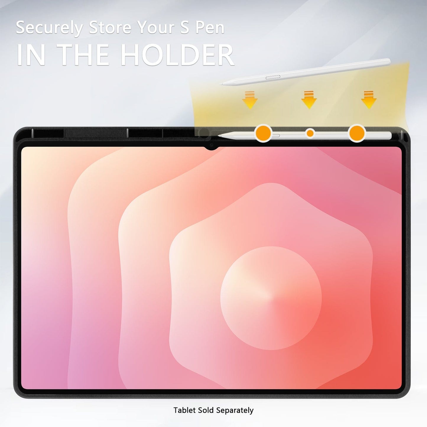 Samsung Galaxy Tab S11 Ultra Case - Folio Slim, Transparent Back | Venture Series