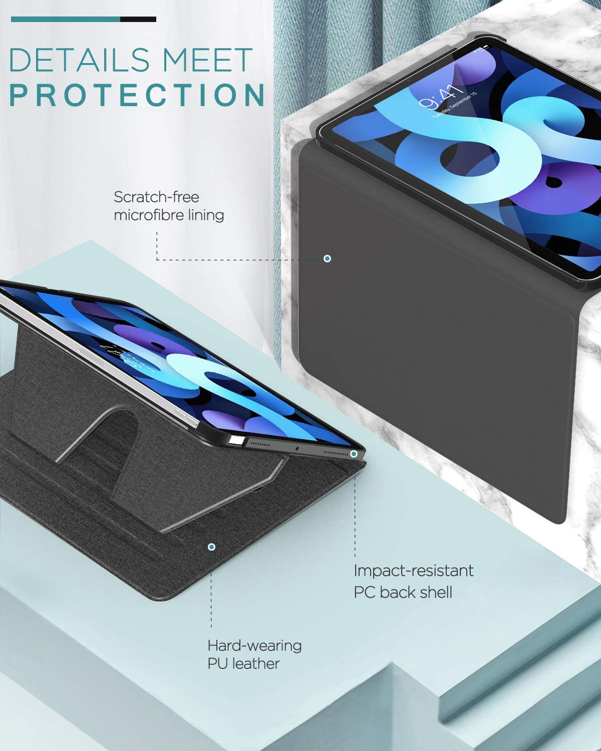 Indy Series Folio Case - Apple iPad Air 10.9-inch (4th/5th Gen) and iPad Air 11-inch (M2 2024 & M3 2025)