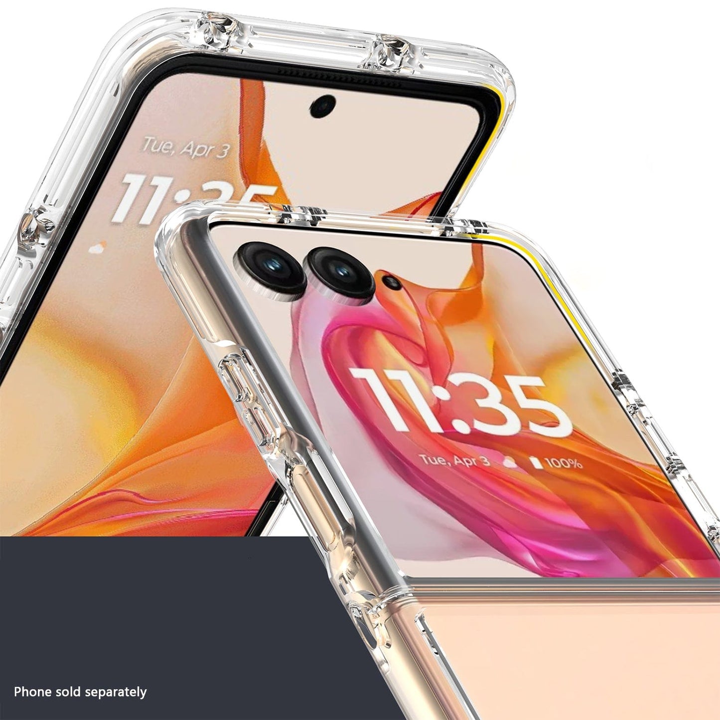 Motorola Razr Ultra (2025) Clear Case - Anti-Slip Grip, Shock-Absorbing Corners  | Venture Series