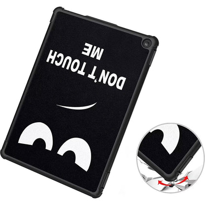 "Don't Touch Me" PU Leather Tri-Fold Folio Case - Amazon Fire HD 10