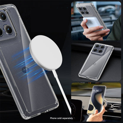 Motorola Edge (2025) Clear Case - Anti-Slip Grip Closed-Button Design | Venture Series