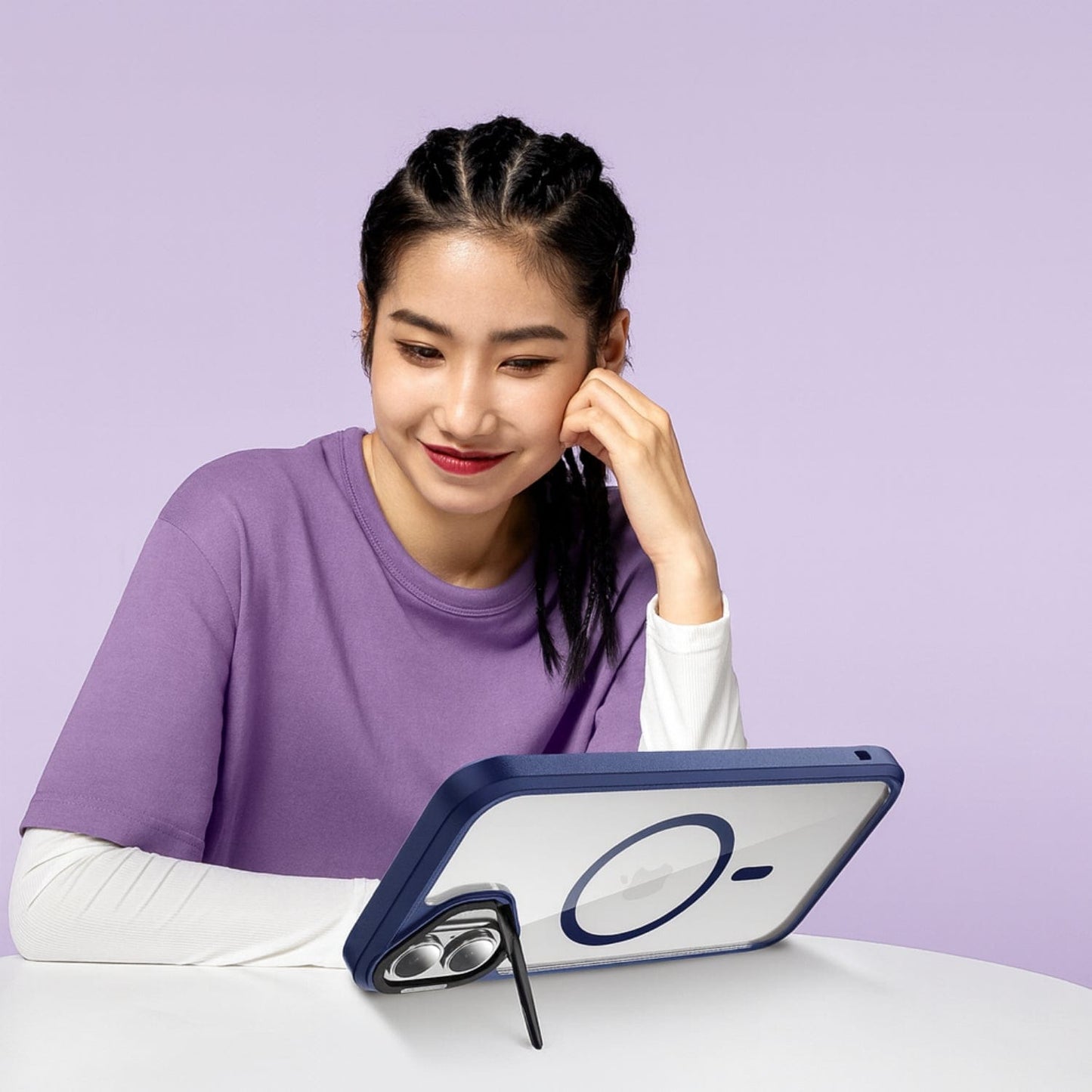 iPhone 17 Kickstand Case - Clear Durable Back with Shockproof Edges Magsafe Compatible | Raider ArmorPro Series