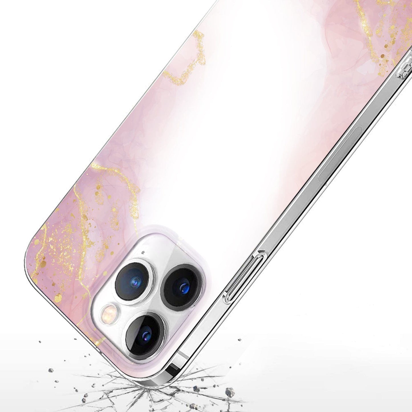 iPhone 15 Pro Pink Marble Case - Fashionable Look | Inspire Series