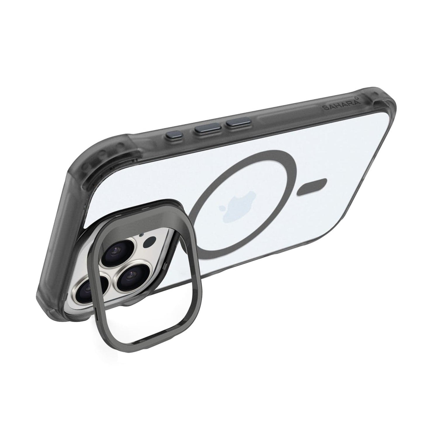 iPhone 16 Pro Max Clear Kickstand Case - Anti-Slip, Rugged, MagSafe | Venture Series