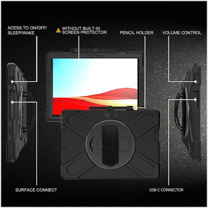 Raider X Series Heavy-Duty Hand Strap Case - Microsoft Surface Pro X 2021