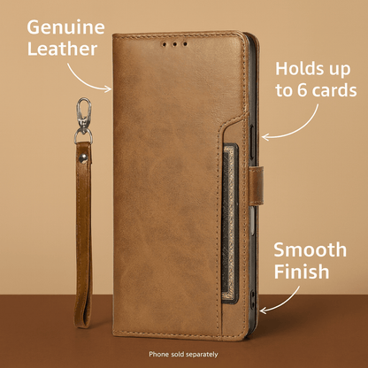 iPhone 17 Case - Leather Folio Wallet | Indy Series