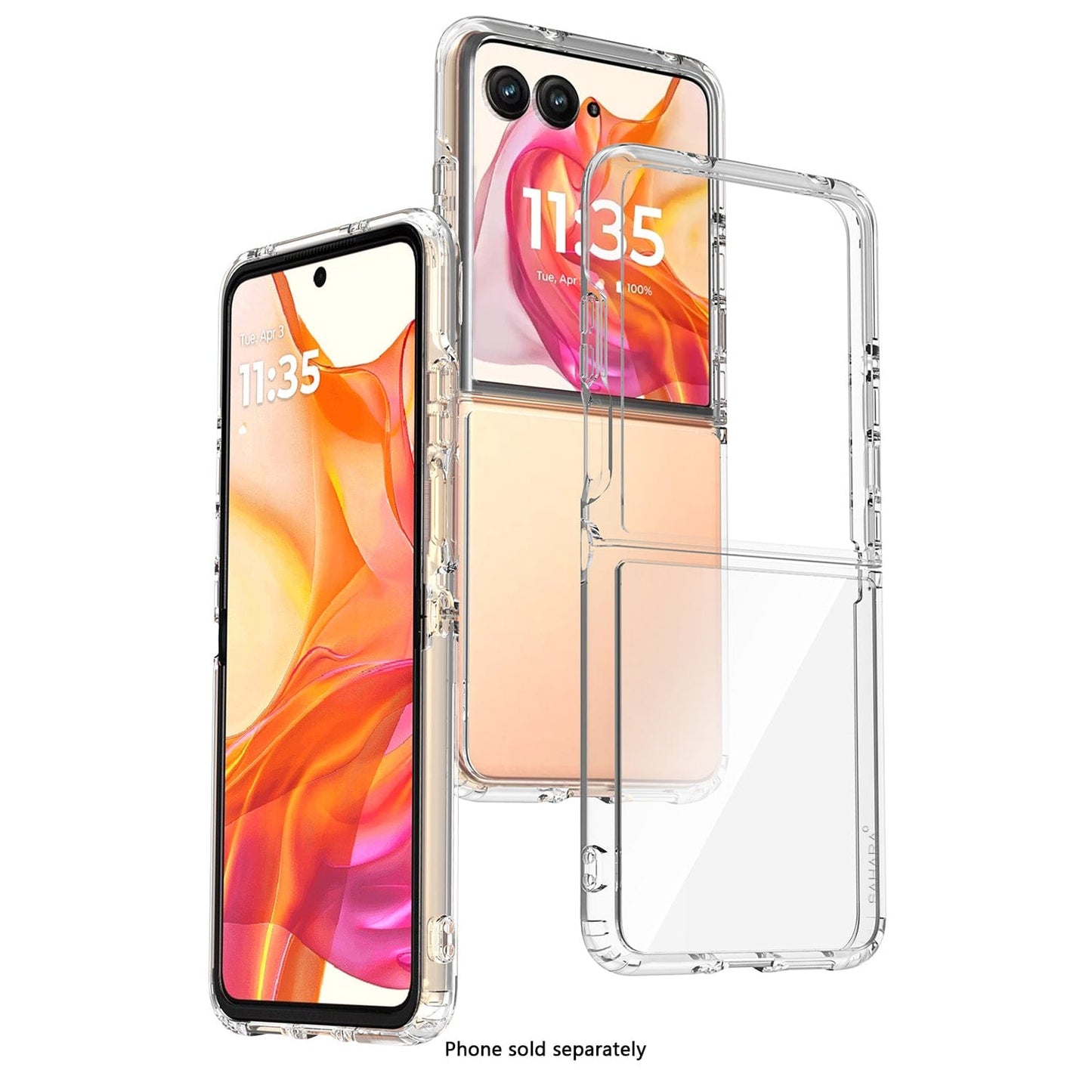 Motorola Razr Ultra (2025) Clear Case - Anti-Slip Grip, Shock-Absorbing Corners  | Venture Series