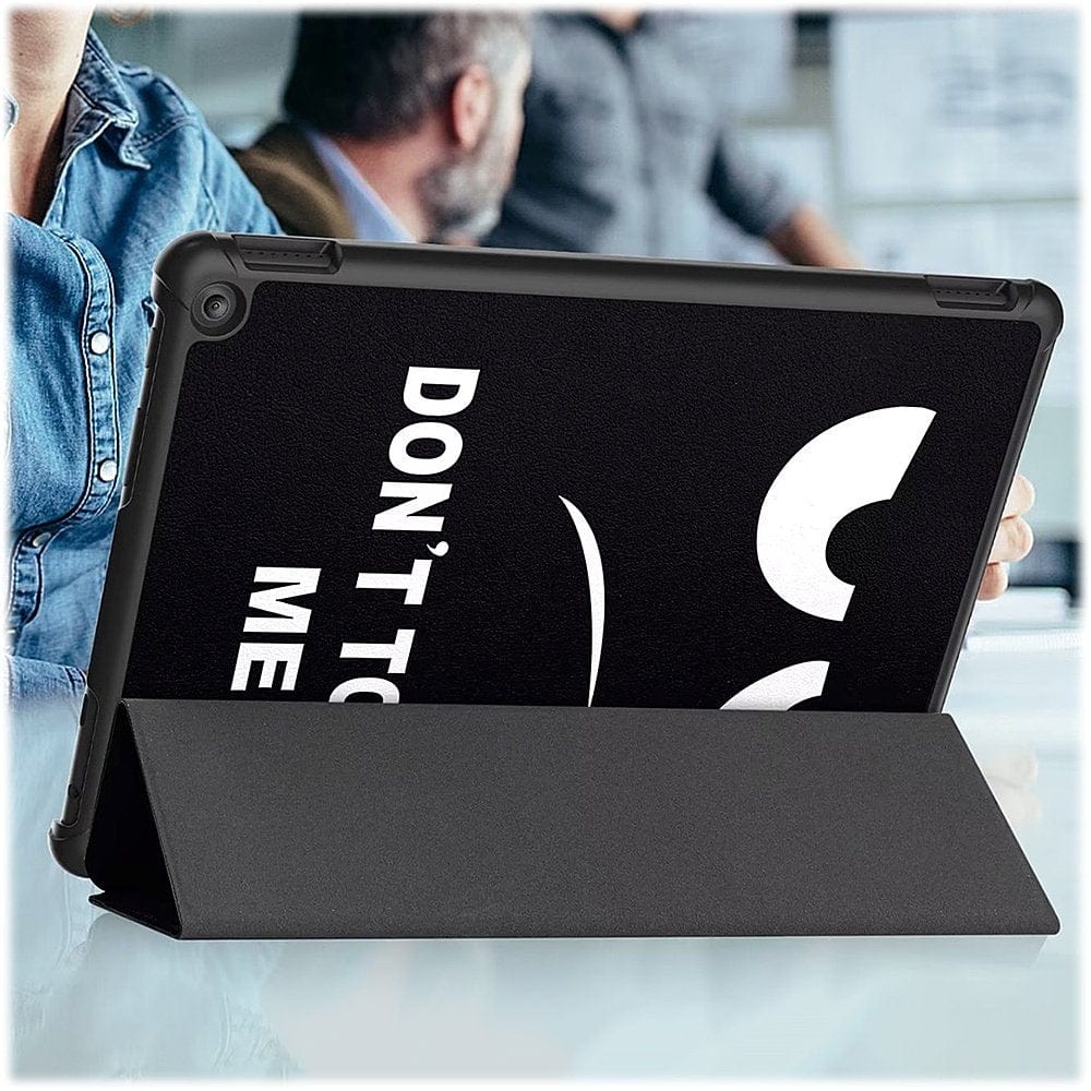 "Don't Touch Me" PU Leather Tri-Fold Folio Case - Amazon Fire HD 10