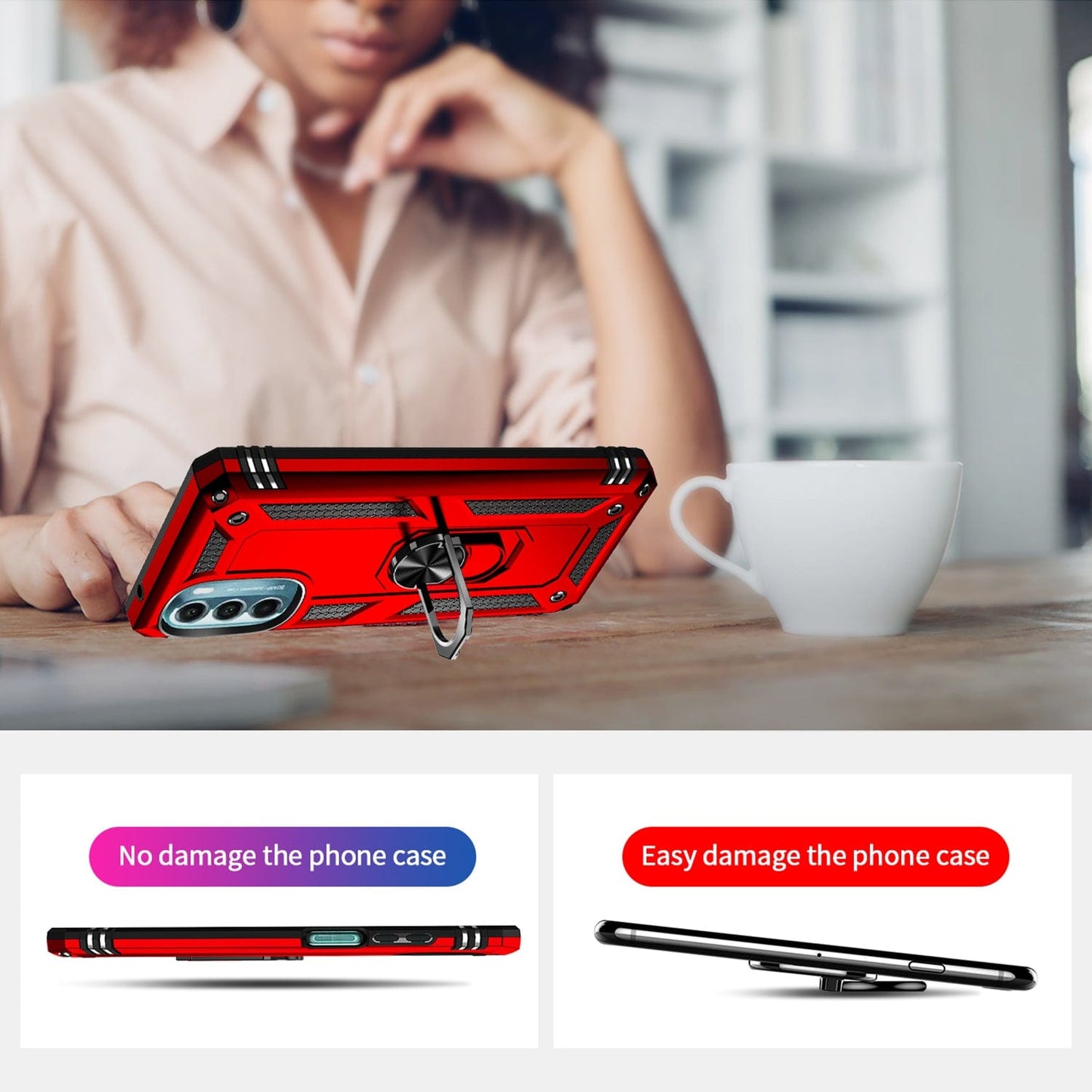 Raider Series  Heavy Duty Kickstand Case with Belt Clip - Motorola Moto G 5G 2023