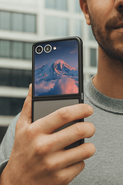 Samsung Galaxy Z Flip7 Semi Transparent Case - Anti-Slip Grip, Slim Design | Venture Series