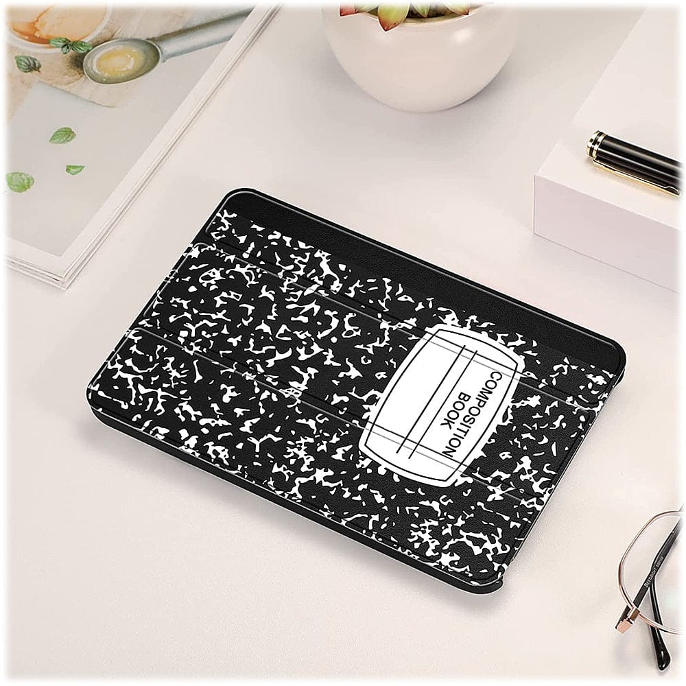 Composition Book Theme Vegan Leather Folio Case - Amazon Fire 7 (2022)
