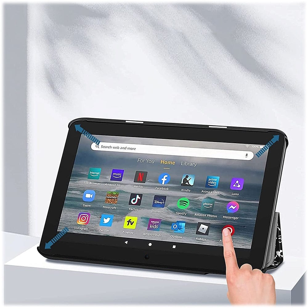 Composition Book Theme Vegan Leather Folio Case - Amazon Fire 7 (2022)