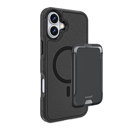iPhone 16 Rugged Wallet Case with Kickstand - MagSafe, Card Holder | Raider Series